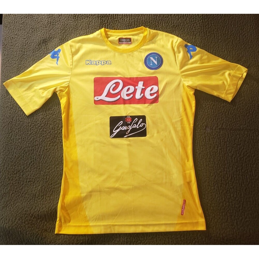 Men's Kappa SSC Napoli 2017-2018 Away Football Soccer Shirt Jersey Size MEDIUM